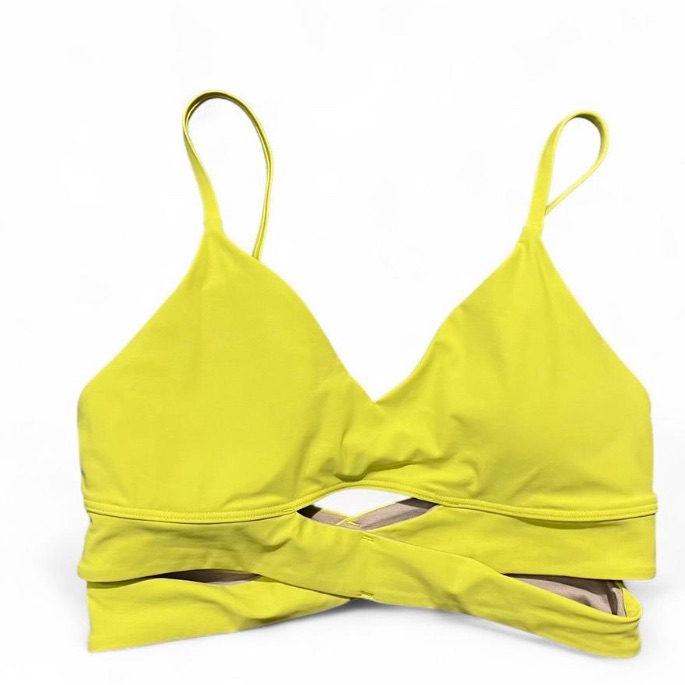 Lululemon Athletica Yellow Sports Bra Nwot